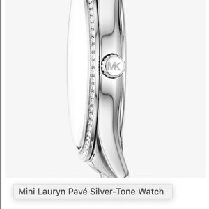 Michael Kors - Mini Lauren Pave Silver-Tone Watch